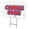 Signmission Coming Soon Yard Sign & Stake outdoor plastic coroplast window, C-1824 Coming Soon C-1824 Coming Soon - alternate 1